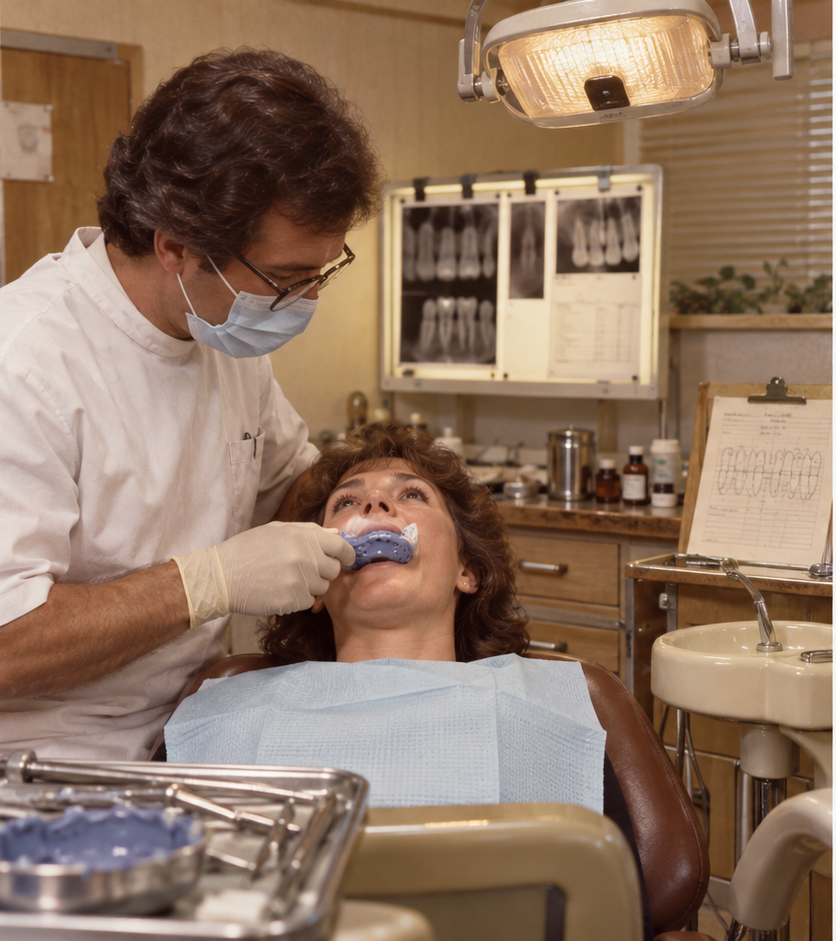 A more traditional dental office from the earlier analog era.